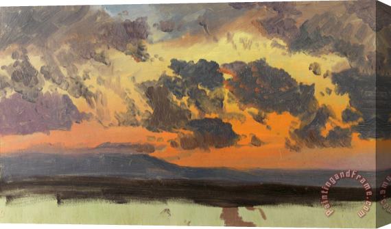 Frederic Edwin Church Sky at Sunset, Jamaica, West Indies Stretched Canvas Painting / Canvas Art