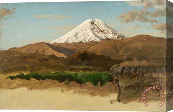 Frederic Edwin Church Study of Mount Chimborazo, Ecuador Stretched Canvas Print / Canvas Art