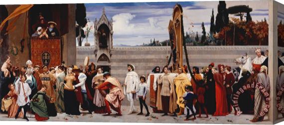 Frederic Leighton Cimabue's Madonna Carried in Procession 2 Stretched Canvas Print / Canvas Art