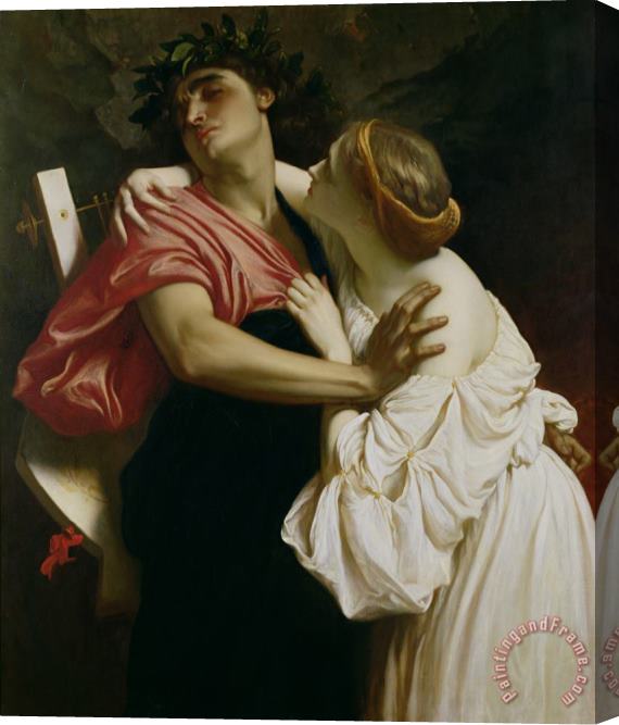 Frederic Leighton Orpheus and Euridyce Stretched Canvas Painting / Canvas Art