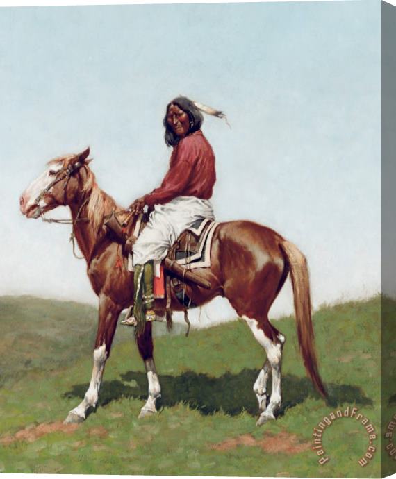 Frederic Remington Comanche Brave Stretched Canvas Painting / Canvas Art