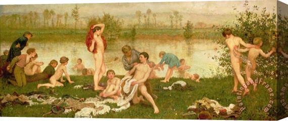 Frederick Walker The Bathers Stretched Canvas Print / Canvas Art
