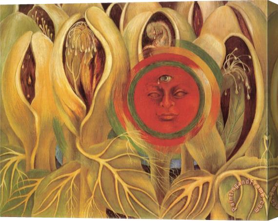 Frida Kahlo Sun And Life 1947 Stretched Canvas Painting / Canvas Art