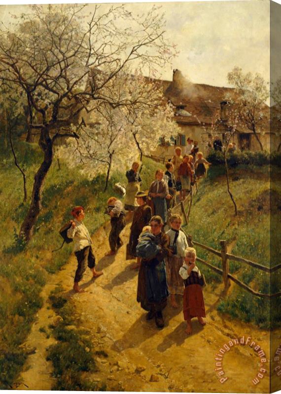 Friedrich Kallmorgen A Spring Day Stretched Canvas Print / Canvas Art