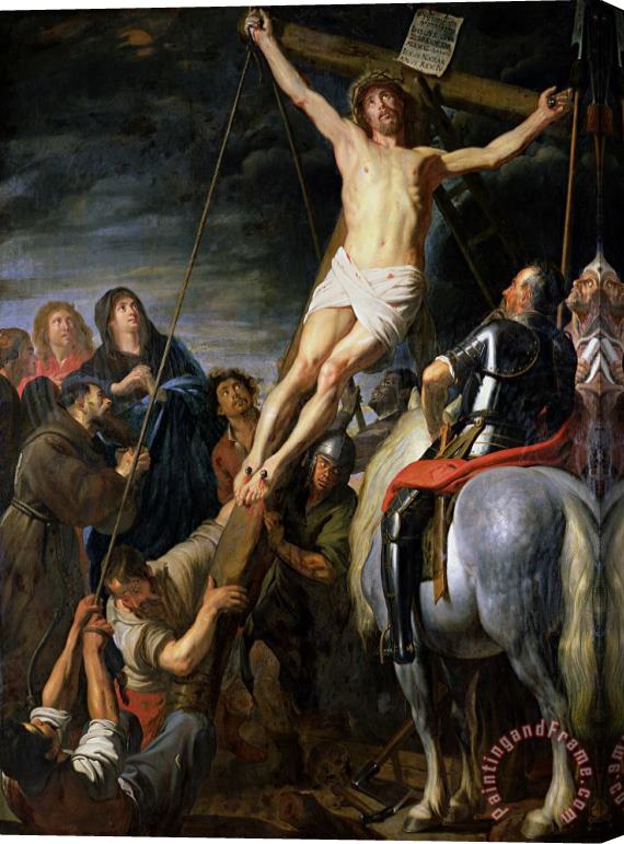 Gaspar de Crayer Raising the Cross Stretched Canvas Print / Canvas Art