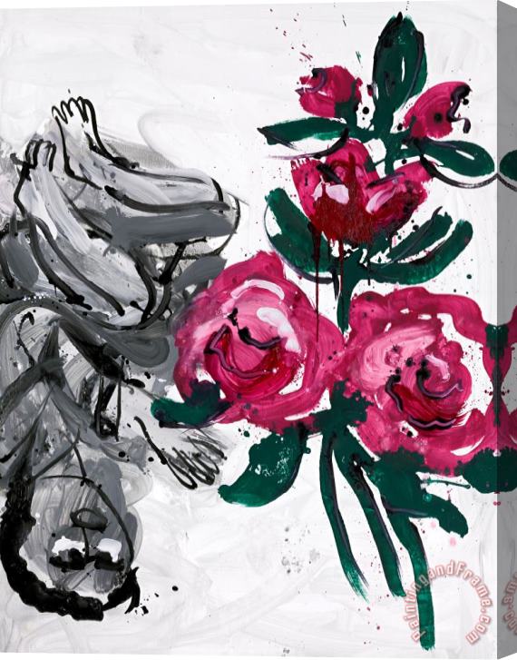Georg Baselitz Grosse Rose Stretched Canvas Painting / Canvas Art