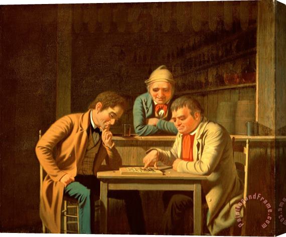 George Caleb Bingham The Checker Players Stretched Canvas Painting / Canvas Art