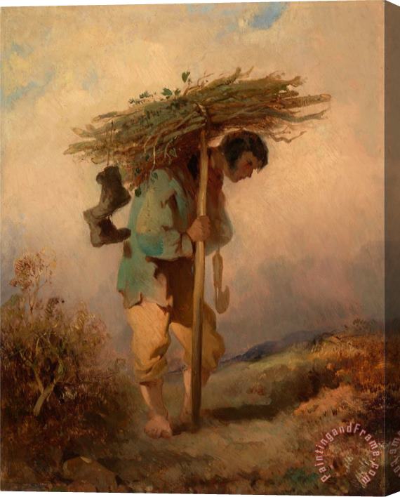 George Chinnery A Man Carrying Faggots Stretched Canvas Print / Canvas Art