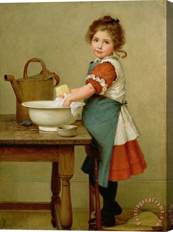 George Dunlop Leslie This Is the Way We Wash Our Clothes Stretched Canvas Painting / Canvas Art