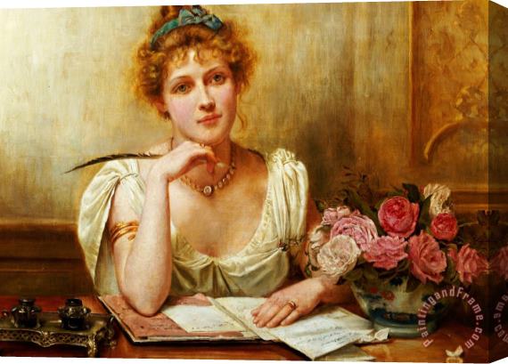 George Goodwin Kilburne The Letter Stretched Canvas Painting / Canvas Art
