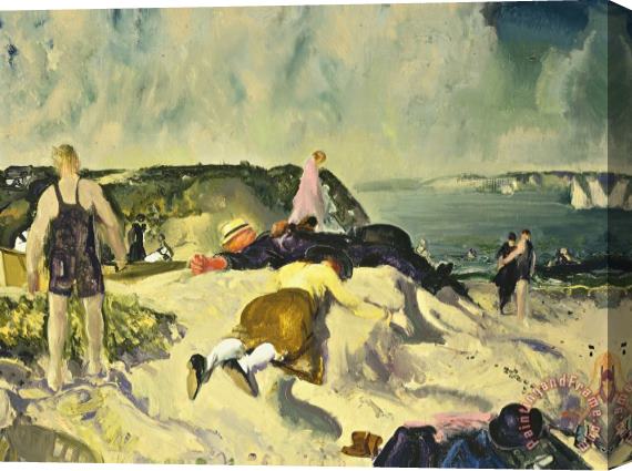 George Wesley Bellows The Beach Newport Stretched Canvas Painting / Canvas Art
