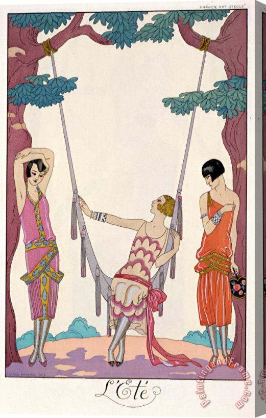 Georges Barbier Summer Stretched Canvas Print / Canvas Art