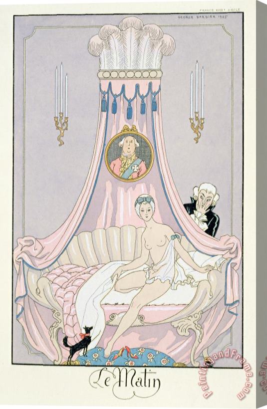Georges Barbier The Morning Stretched Canvas Print / Canvas Art