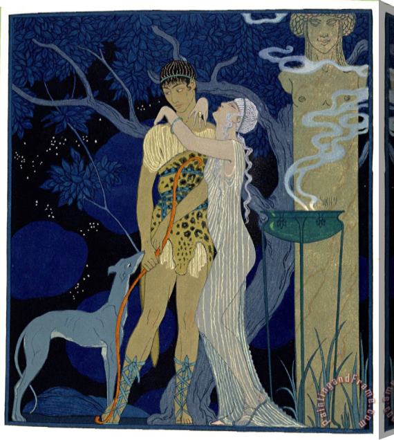 Georges Barbier Venus And Adonis Stretched Canvas Painting / Canvas Art