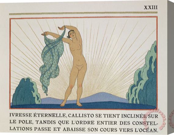 Georges Barbier Woman Dancing Stretched Canvas Print / Canvas Art