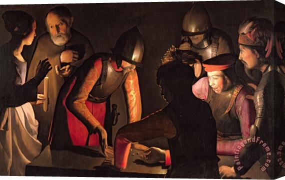 Georges de la Tour The Denial of Saint Peter Stretched Canvas Painting / Canvas Art
