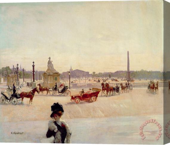 Georges Fraipont Place de la Concorde - Paris Stretched Canvas Painting / Canvas Art