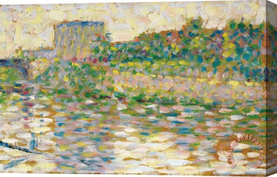Georges Seurat The Seine at Courbevoie Stretched Canvas Print / Canvas Art