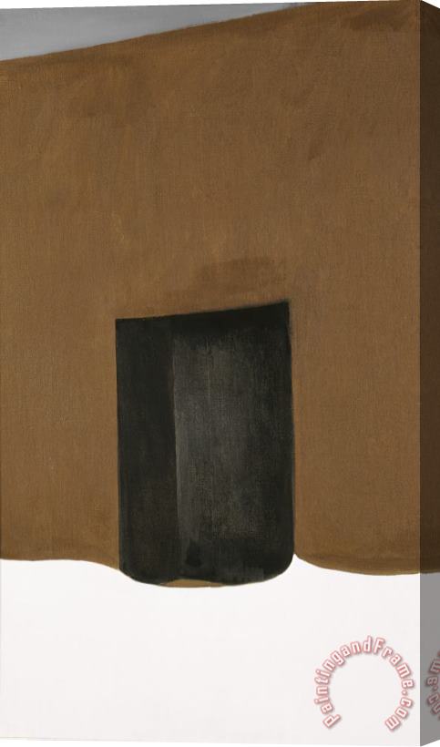 Georgia O'Keeffe Black Door with Snow II Stretched Canvas Print / Canvas Art