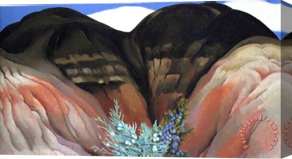 Georgia O'keeffe Black Hills with Cedar Stretched Canvas Painting / Canvas Art