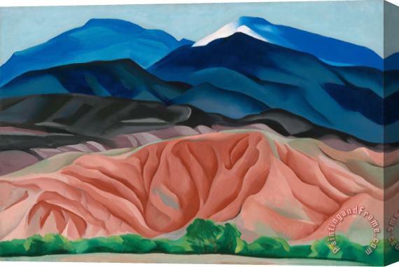 Georgia O'keeffe Black Mesa Landscape New Mexico Out Back of Mary S II Stretched Canvas Print / Canvas Art