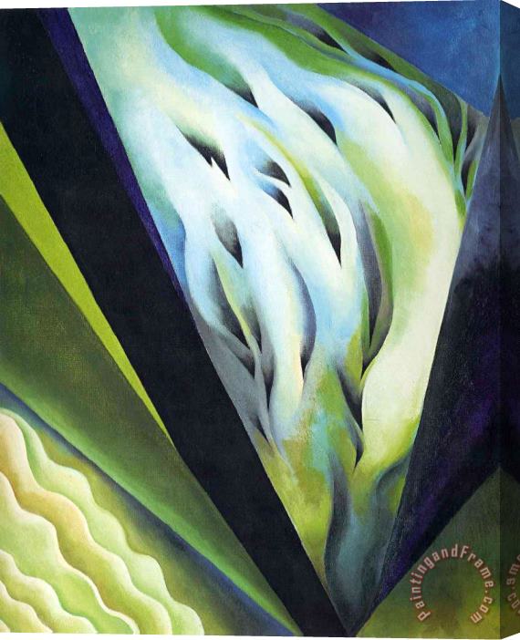 Georgia O'keeffe Blue And Green Music Stretched Canvas Print / Canvas Art