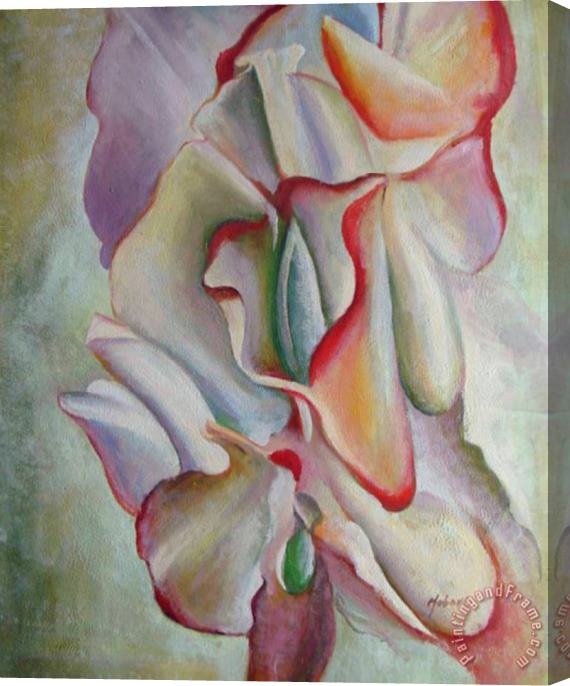 Georgia O'keeffe Pink Sweet Peas Stretched Canvas Painting / Canvas Art