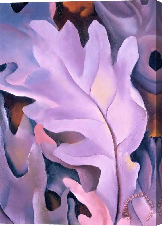 Georgia O'keeffe Purple Leaves Stretched Canvas Painting / Canvas Art