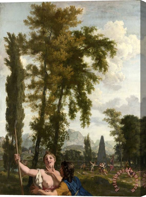 Gerard de Lairesse Italian Landscape with Shepherd And Shepherdess Stretched Canvas Print / Canvas Art