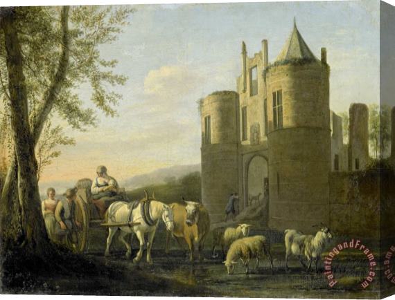 Gerrit Adriaensz. Berckheyde The Main Gate to Egmond Castle Stretched Canvas Print / Canvas Art