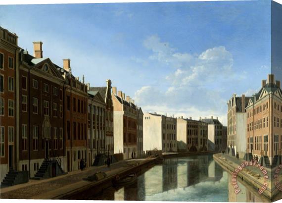 Gerrit Adriaensz. Berckheyde View of The Herengracht in Amsterdam, Seen From The Vijzelstraat Stretched Canvas Print / Canvas Art