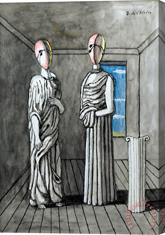 Giorgio De Chirico Les Deux Muses Stretched Canvas Painting / Canvas Art