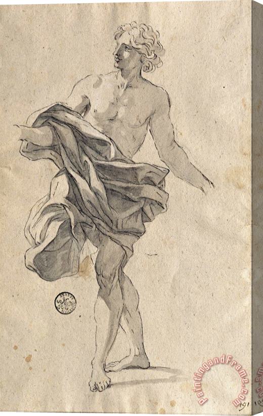 Giovanni Battista Gaulli Study for a Young Man Dancing Stretched Canvas Print / Canvas Art