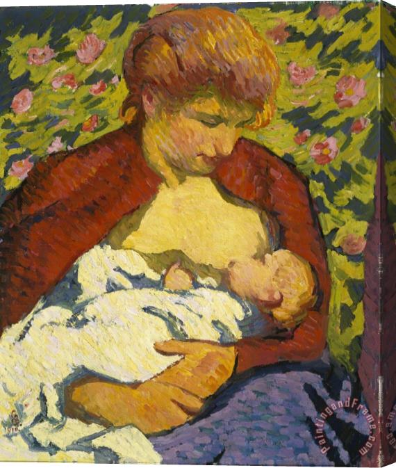 Giovanni Giacometti Young Mother Stretched Canvas Print / Canvas Art