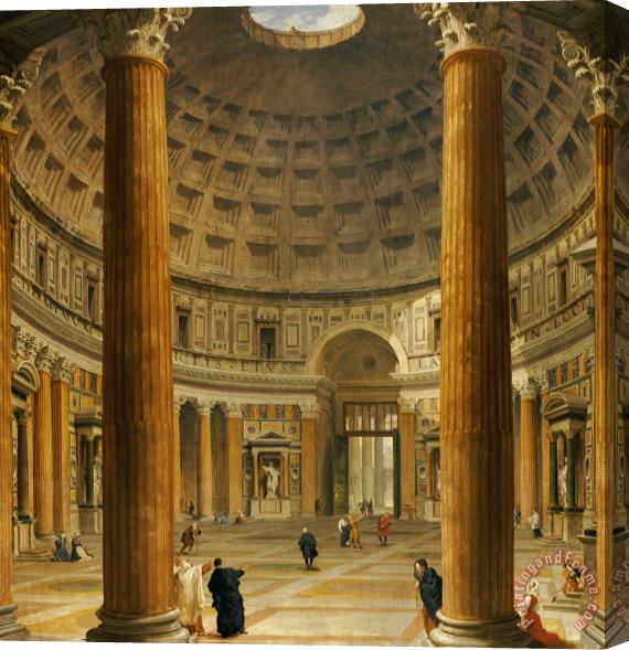 Giovanni Paolo Panini The Interior Of The Pantheon Stretched Canvas Painting / Canvas Art