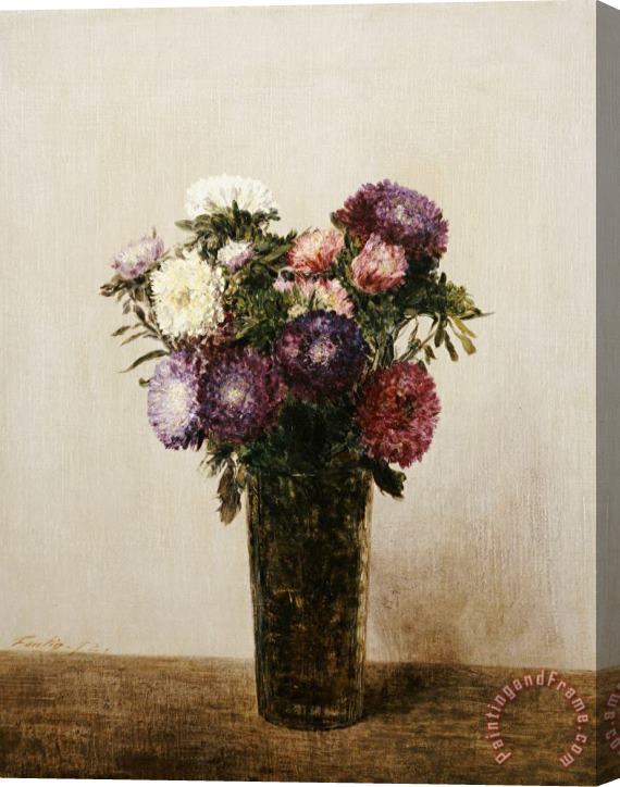 gnace Henri Jean Fantin-Latour Vase of Flowers Stretched Canvas Print / Canvas Art