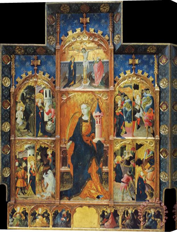 Goncal Peris Sarria Altarpiece of Saint Barbara Stretched Canvas Print / Canvas Art