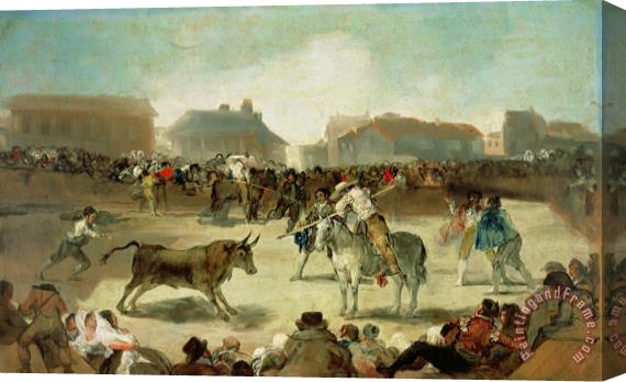 Goya A Village Bullfight Stretched Canvas Painting / Canvas Art