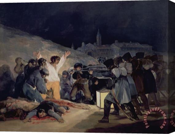 Goya Execution of the Defenders of Madrid Stretched Canvas Print / Canvas Art