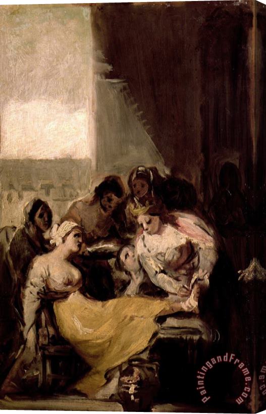 Goya Y Lucientes, Francisco Saint Isabel of Portugal Healing The Wounds of a Sick Woman Stretched Canvas Print / Canvas Art