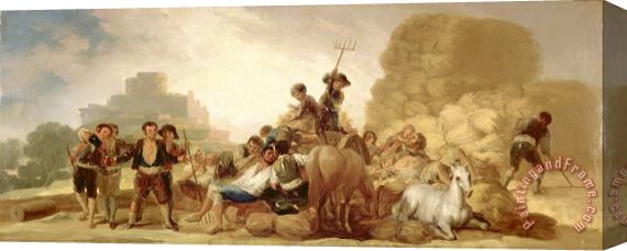 Goya Y Lucientes, Francisco The Threshing Floor Stretched Canvas Print / Canvas Art