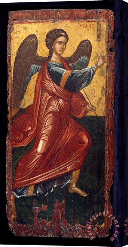 Greek, Late Byzantine The Archangel Gabriel, From an Annunciation Scene on The King's Door of an Iconostasis Stretched Canvas Painting / Canvas Art