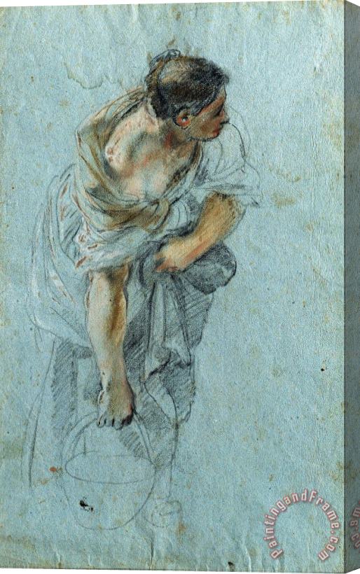 Guglielmo Cortese Study for a Female Figure Stretched Canvas Print / Canvas Art