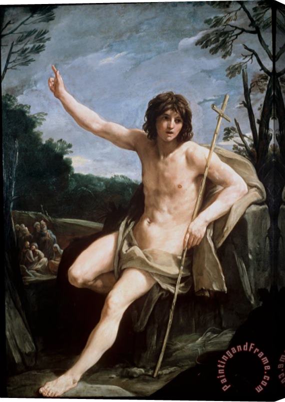 Guido Reni St John The Baptist in The Wilderness Stretched Canvas Print / Canvas Art