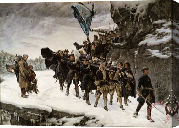 Gustaf Cederstrom Bringing Home The Body of King Karl XII of Sweden Stretched Canvas Print / Canvas Art