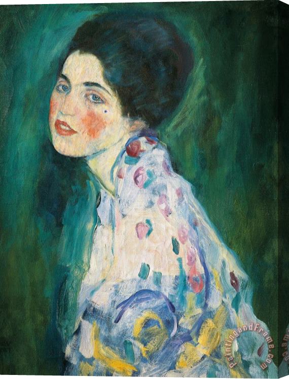 Gustav Klimt Portrait Of A Young Woman Stretched Canvas Print / Canvas Art