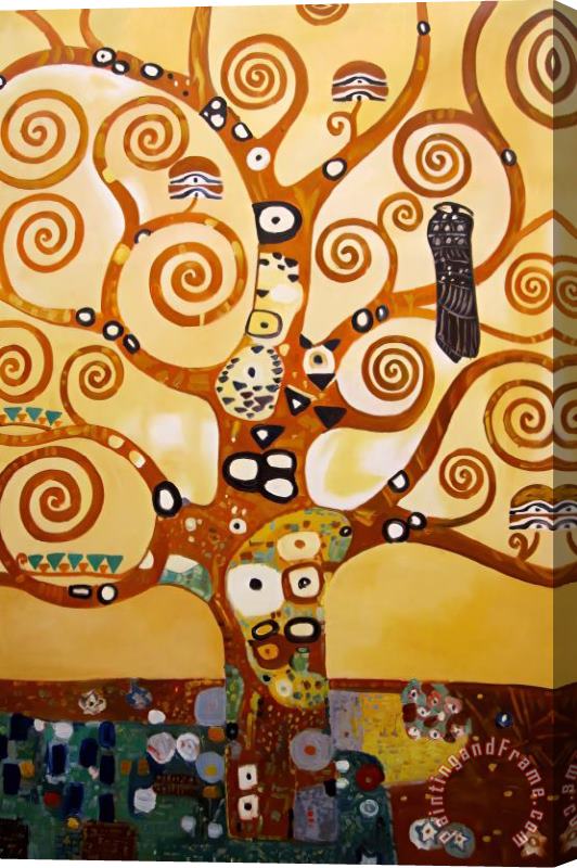 Gustav Klimt Tree of Life Stretched Canvas Painting / Canvas Art