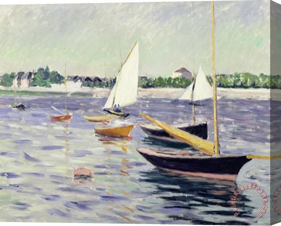 Gustave Caillebotte Sailing Boats at Argenteuil Stretched Canvas Print / Canvas Art