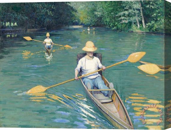 Gustave Caillebotte Skiffs Stretched Canvas Painting / Canvas Art