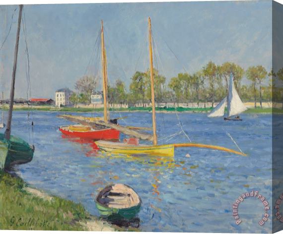 Gustave Caillebotte The Seine at Argenteuil Stretched Canvas Painting / Canvas Art